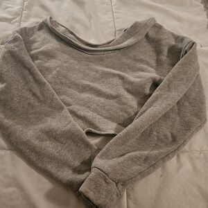 Alo yoga prima off shoulder gray sweatshirt small